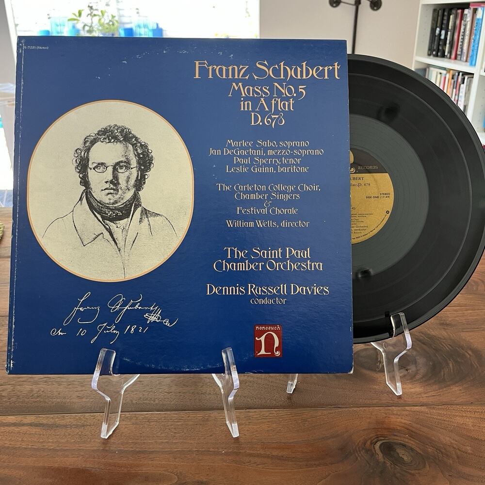 Franz Schubert Mass No.5 in A Flat, D.678 Vinyl LP 1977 Nonesuch H-71335